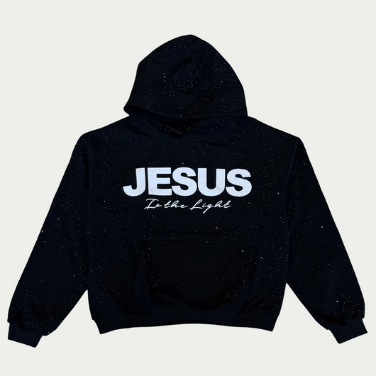 Jesus is The Light Rhinestone Hoodie